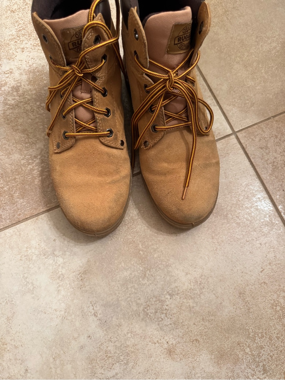 Outdoor Men's Original Rugged Outback Tan Suede Work Boots Size 10